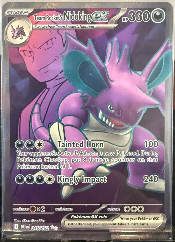 Team Rocket's Nidoking ex #216 Pokemon Destined Rivals - Astro TCG